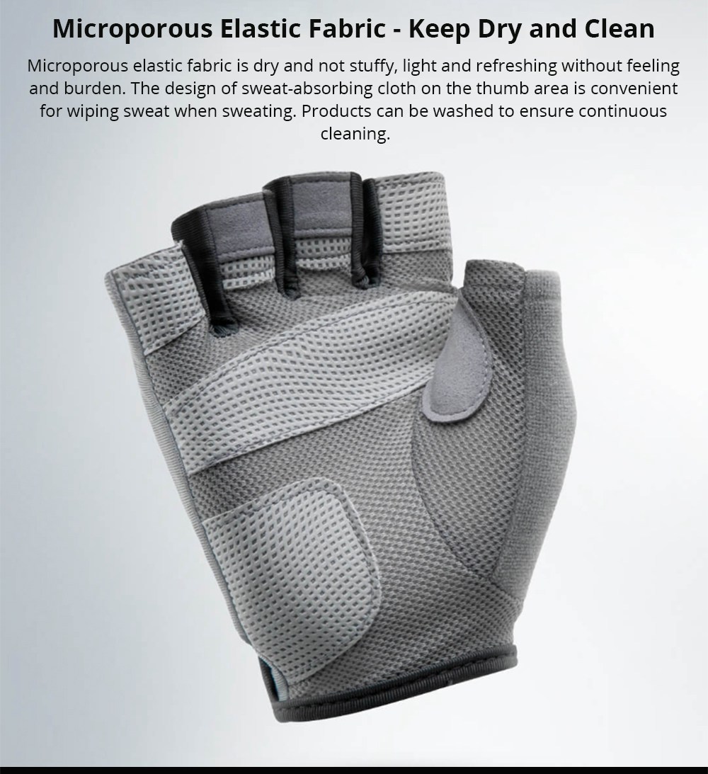 Xiaomi XQIAO Q850 Lightweight Lifting Fitness Gloves Aniti-silp Half Finger Gloves Size M - Gray 10 Xiaomi XQIAO Q850 Lightweight Lifting Fitness Gloves Aniti-silp Half Finger Gloves Size M - Gray
