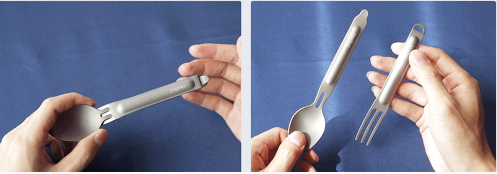 Xiaomi Nextool Titanium Fork Spoon Cooking Outdoor Camping Picnic Spork Set X5Z6