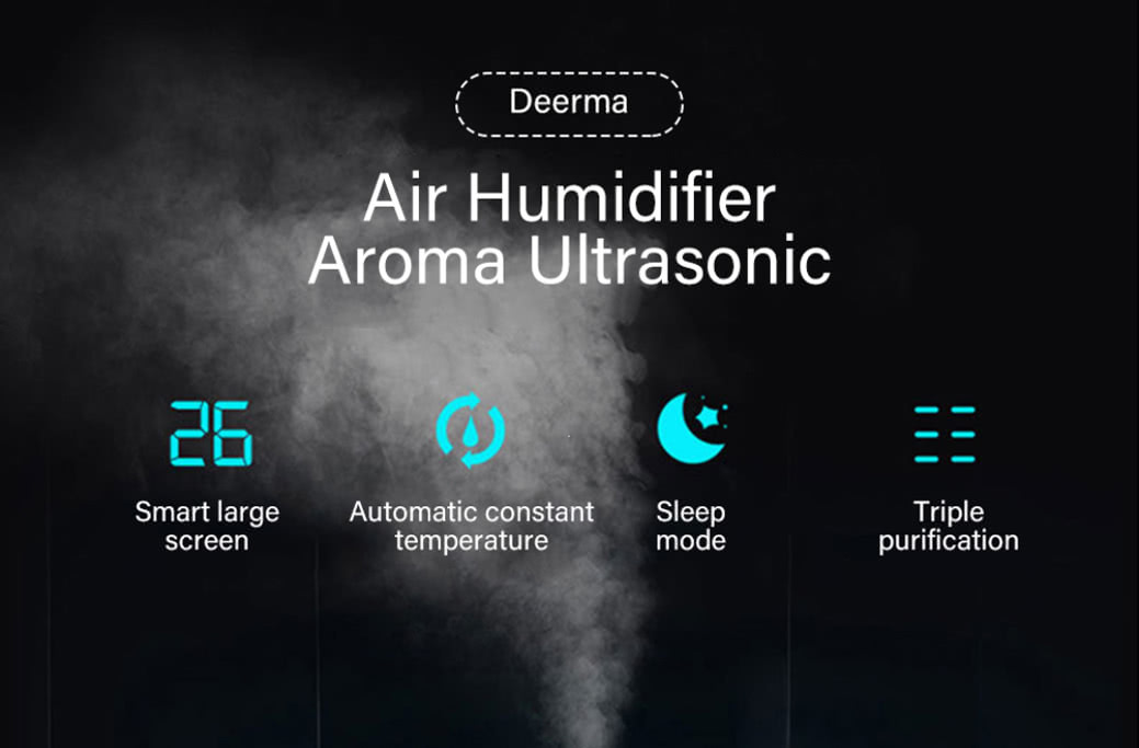 DEERMA DEM F500 Household Ultrasonic Humidifier 5L Capacity Aromatherapy Machine Updated Version - White