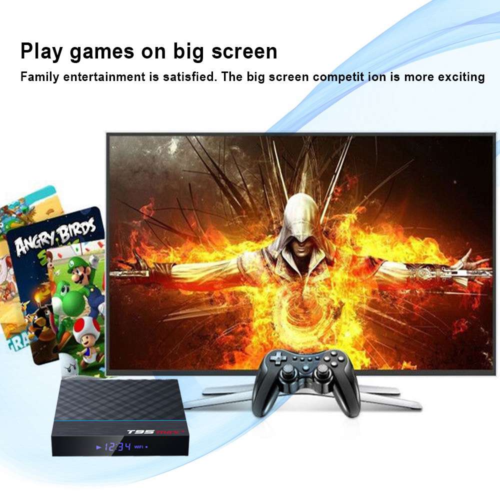 T95 MAX+ Amlogic S905x3 Android 9.0 8K Video Decode TV Box Google Play 4GB/32GB USB3.0 2.4G+5G WiFi Bluetooth 100Mbps LAN