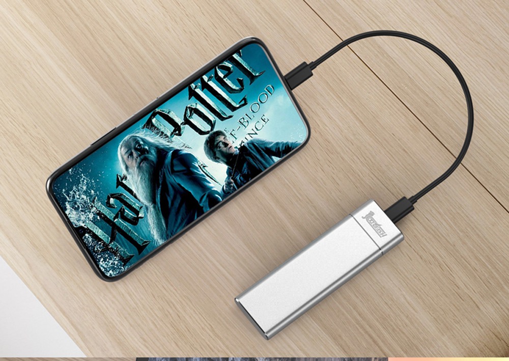 Coolfish M1 NGFF 128GB SSD Portable External Solid State Drive Max Read Speed 430MB/S M.2 Interface - Silver