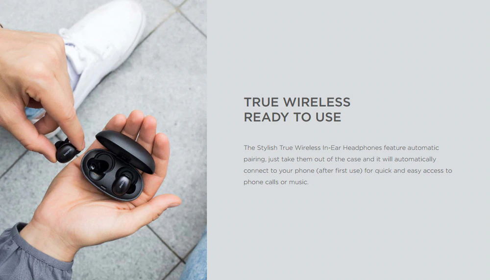 XIAOMI 1MORE E1026BT Bluetooth 5.0 TWS Earphones atpX/ AAC Stereo Hi-Fi Sound 410mAh Charging Case - Black