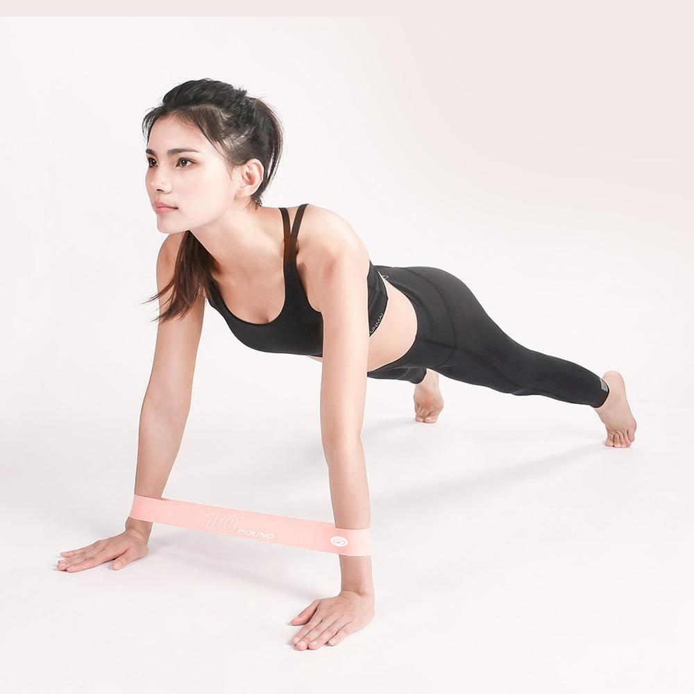 3pcs Xiaomi YUNMAI Elastic Band For Yoga Gymnastics Exercise 10lbs/20lbs/30lbs - Pink Series