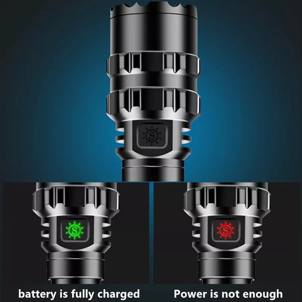 Mini Outdoor Rechargeable LED Flashlight L2 Lamp Beads 5 Modes 1600 Lumens - White Light