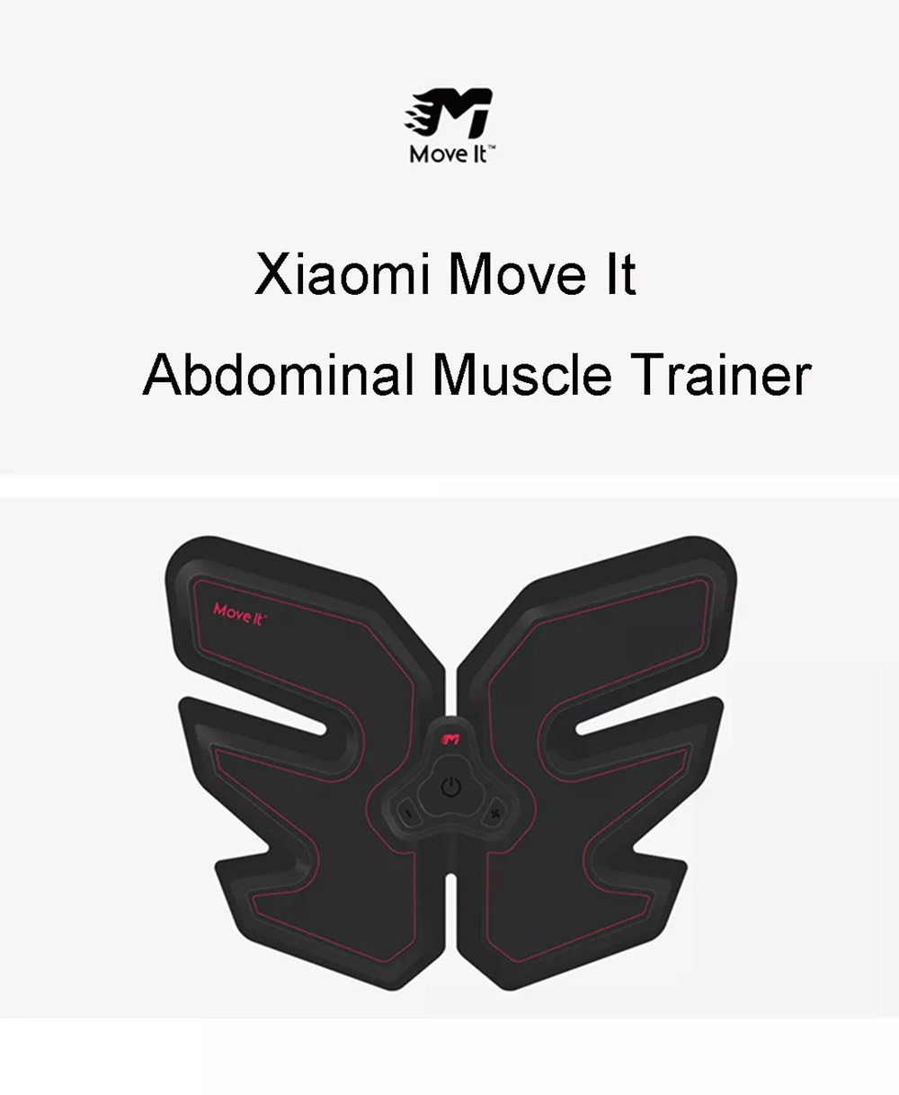Xiaomi Move It Abdominal Muscle Trainer Apparatus Electric Body-building Fitness Machine 5 Modes- Black