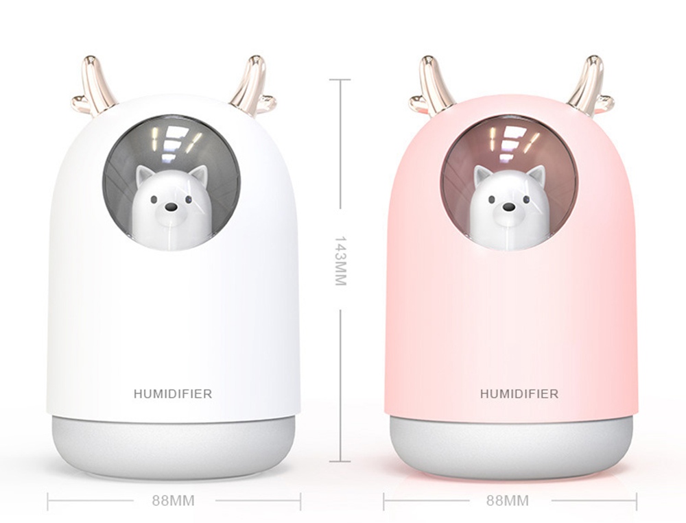 Desktop Humidifier 300ML USB Charging Mini Portable Aromatherapy Machine - White