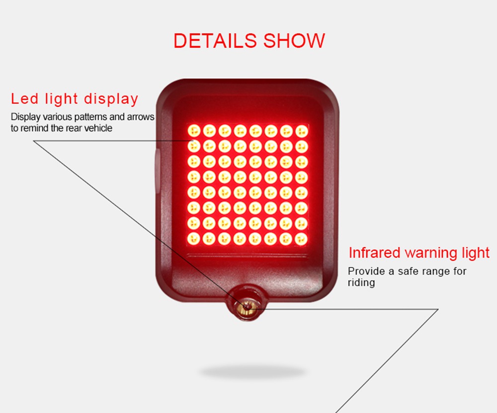 intelligent bicycle direction indicator light