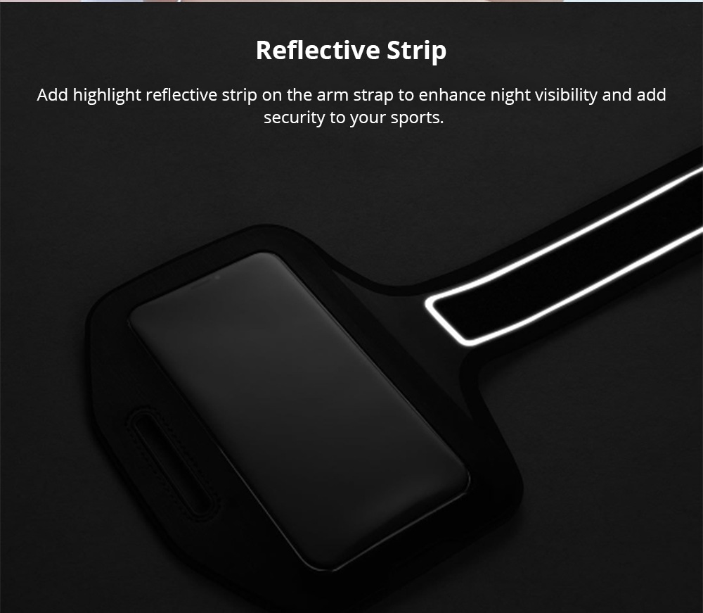 Xiaomi YUNMAI Sports Arm Bag Phone Pouch 5 Inch Reflective Strap - Black 15 Xiaomi YUNMAI Sports Arm Bag Phone Pouch 5 Inch Reflective Strap - Black