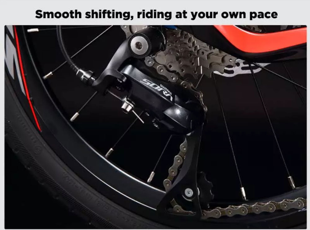 Xiaomi SAVA Z1 Carbon Fiber Sport Portable Folding Bicycle SHIMANO Derailleur 9-Speed Flywheel Max Load 110kg 20 Inch Tire - Black