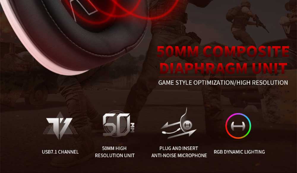 Edifier G2II RGB Light Gaming Headset USB 7.1 Surround Sound supports PS4 Xbox