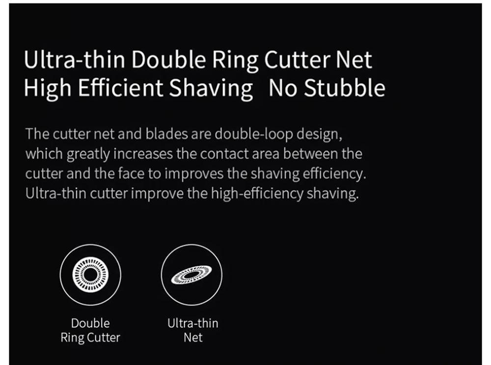 Xiaomi Enchen BlackStone 3D Smart Floating Blade Head Electric Shaver Waterproof USB Charging For Men - Black