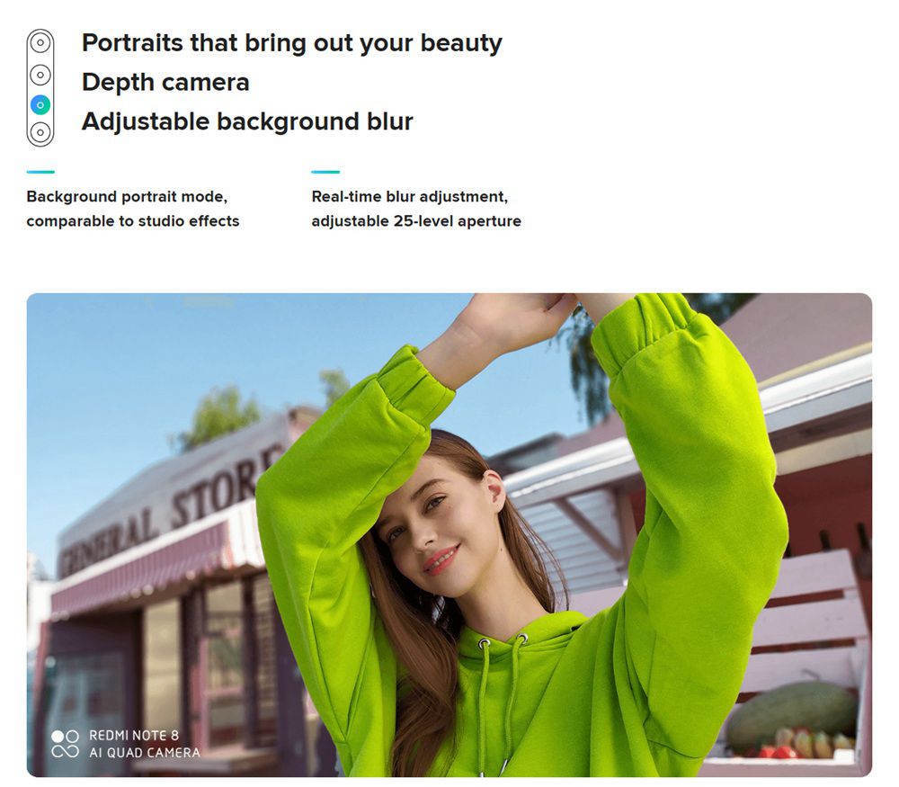 Xiaomi Redmi Note 8 6.3 Inch 4G LTE Smartphone Snapdragon 665 4GB 64GB 48.0MP+8.0MP+2.0MP+2.0MP Quad Rear Cameras Fingerprint ID Dual SIM Android 9.0 Global Version - Black