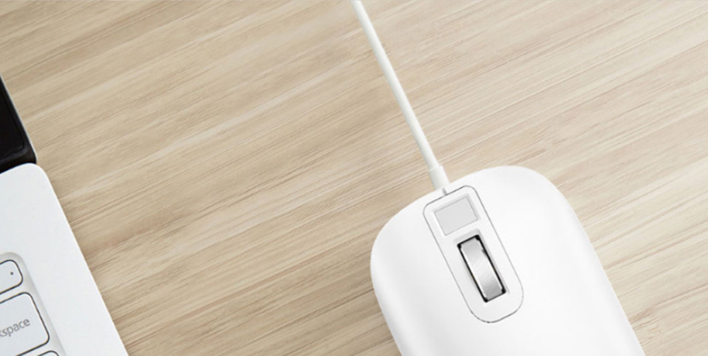 Jesis Fingerprint Mouse 125Hz Polling Rate Smart Portable For Home Office From Xiaomi Youpin - Black