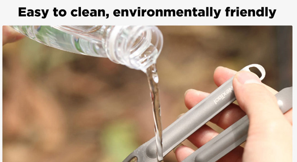 Xiaomi NEXTOOL Outdoor Titanium Alloy Fork & Spoon Tableware Set - Silver