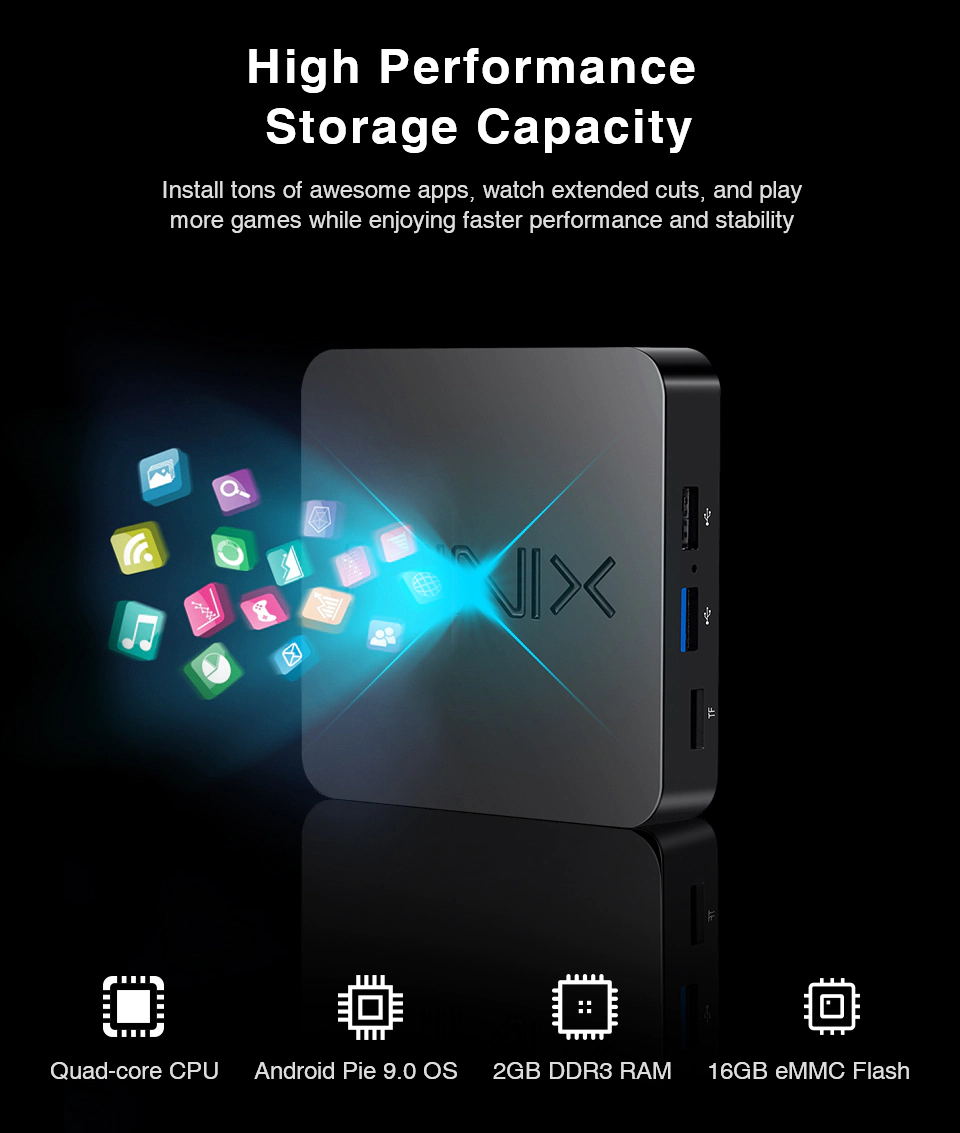 MINIX NEO T5 Amlogic S9052X Android TV 9.0 Google Certificated 4K TV Box Dolby Audio with Dts Listen 2GB/16GB USB 3.0 Bluetooth 2.4G+5G WIFI Gigabit LAN