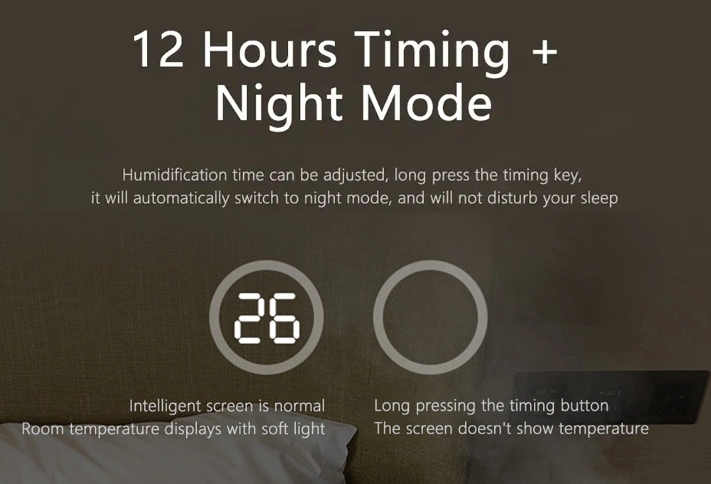 DEERMA DEM F600 Household Ultrasonic Humidifier 5L Capacity - Black