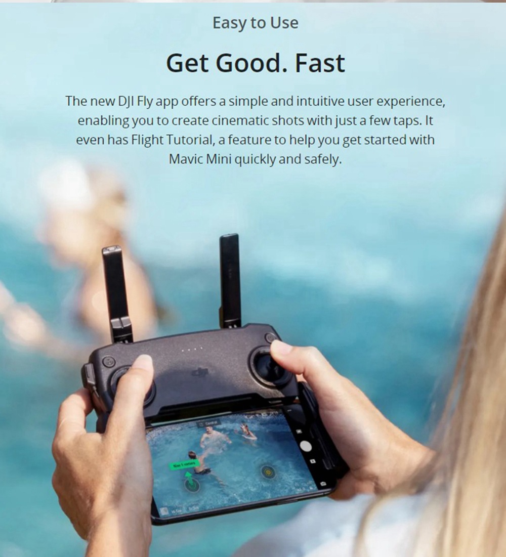 DJI Mavic MINI 4KM FPV 249g Ultralight GPS Foldable RC Drone With 3-Axis 2.7K Gimbal Camera 30mins Flight Time  White - Fly Combo Version