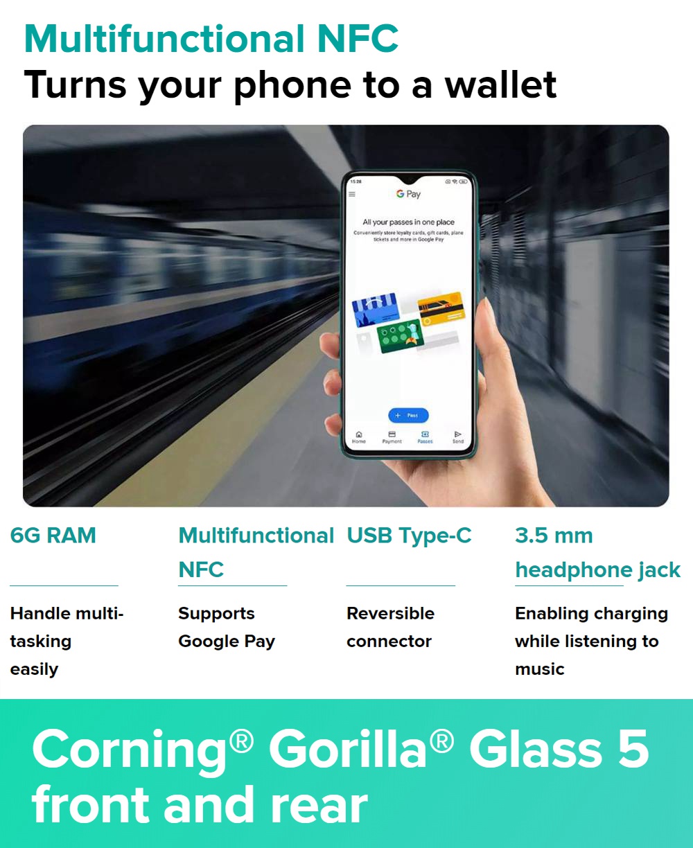 Xiaomi Redmi Note 8 Pro 6.53 Inch 4G LTE Smartphone MTK Helio G90T 8GB 128GB 64.0MP+8.0MP+2.0MP+2.0MP Quad Rear Cameras 4500mAh Battery MIUI 10 Fingerprint - White