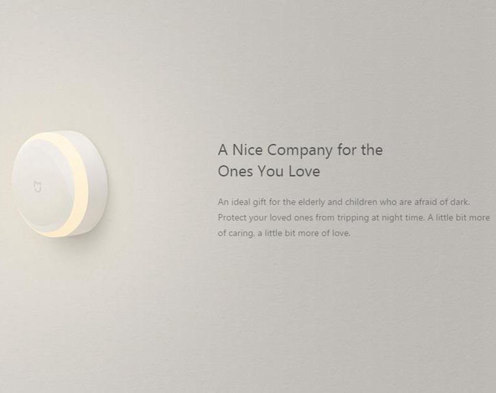 Xiaomi Mijia Smart Night Light IR Sensor Photosensitive Light Without Battery - White