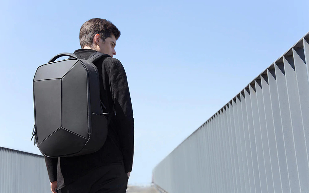 Xiaomi Geometric Splicing Reflective Water-resistant Backpack-Black