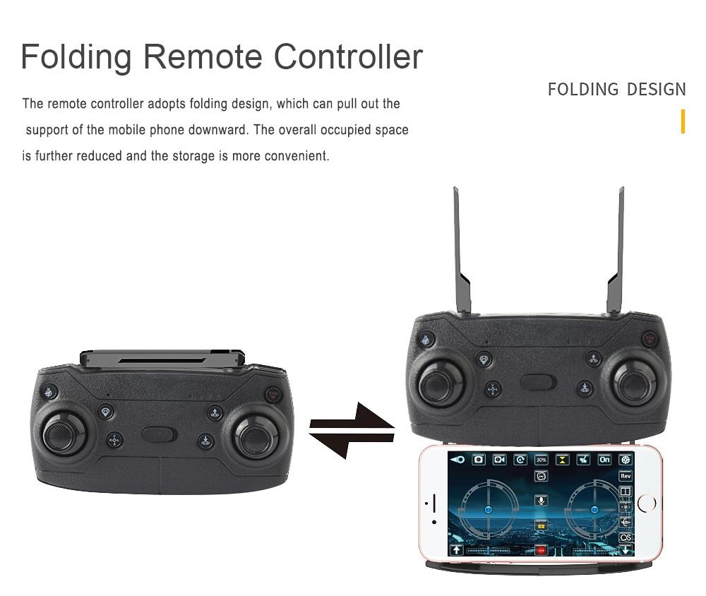 JDRC JD-22S 4K 5G WIFI FPV Foldable GPS RC Drone With Adjustable UHD Camera 16mins Flight Time Follow Me Mode RTF - Two Batteries With Bag