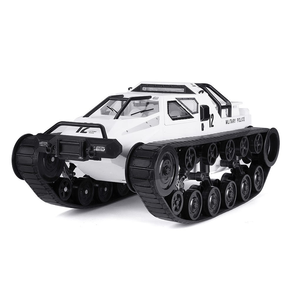 SG 1203 1:12 2.4G Military Police Drift RC Tank 12km/h High-speed RC Vehicle RTR With Metal Plastic Track - White