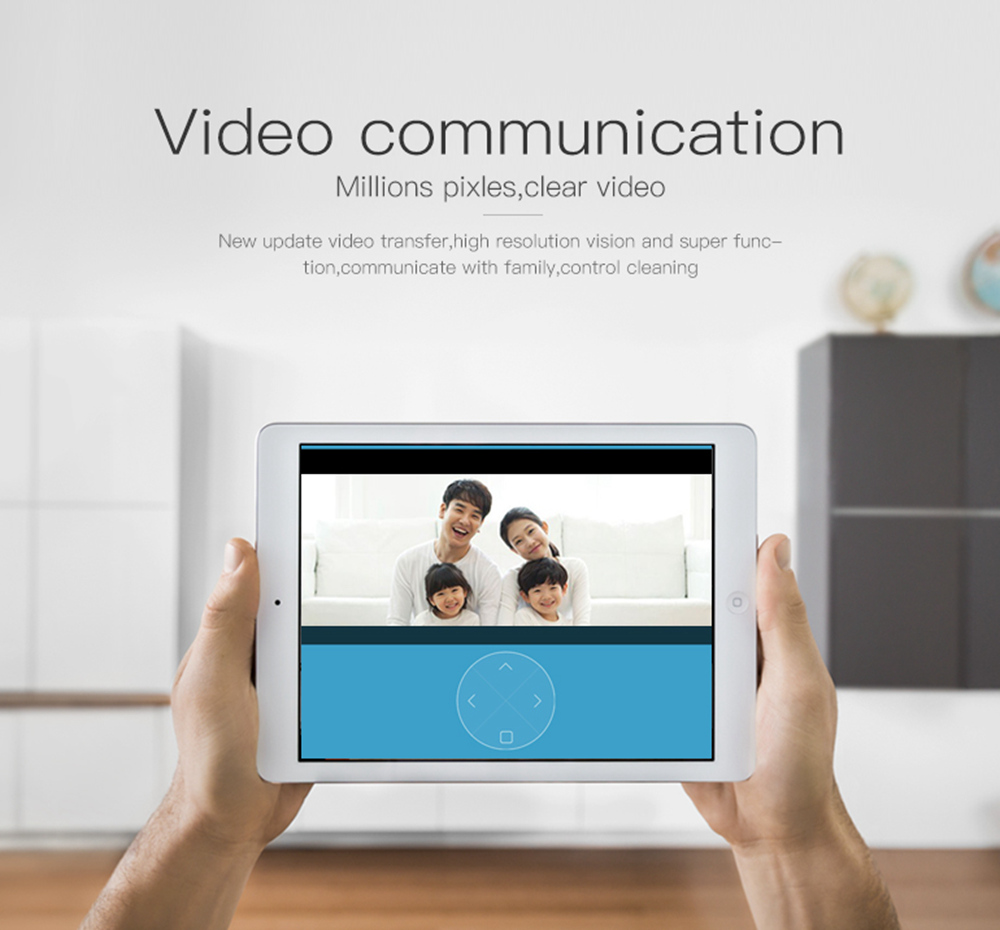 PHIYU A3S Robot Vacuum Cleaner with Camera Audio Communication APP Remote Control Gyro Sensor Auto Recharge - Black