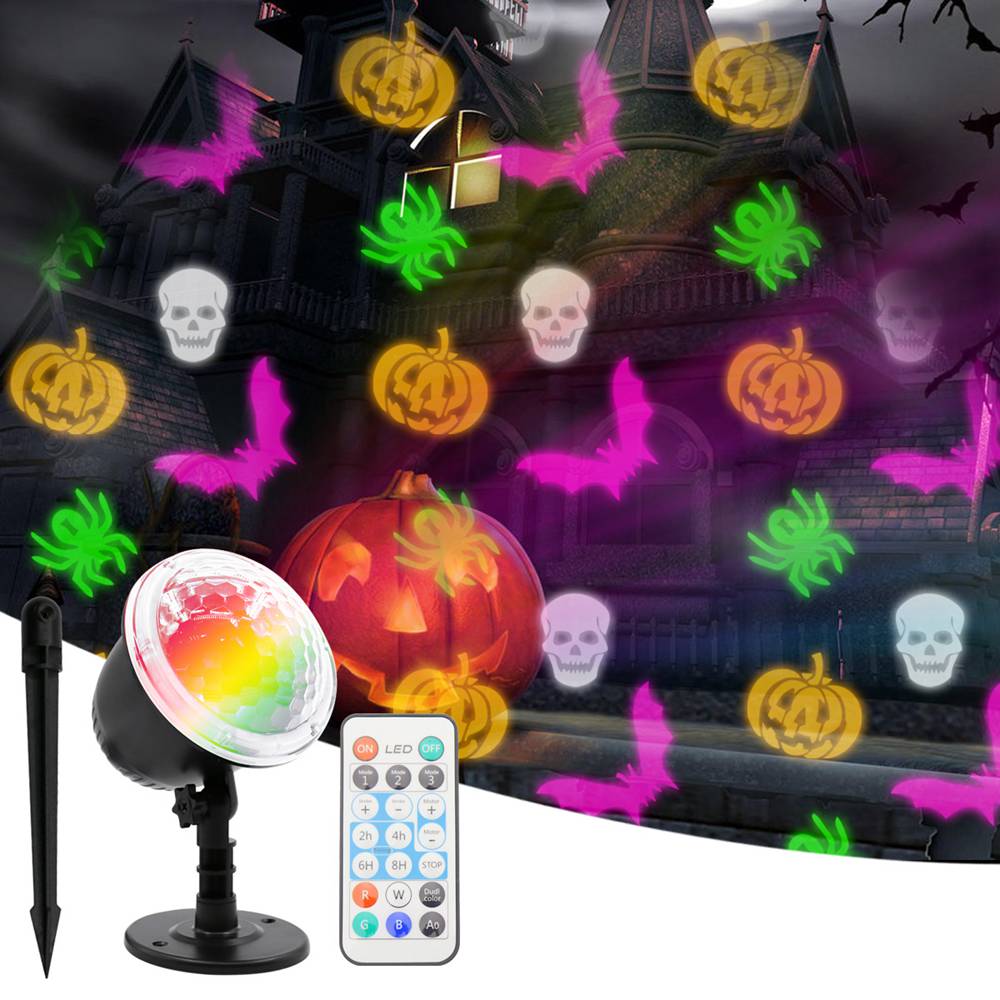 Halloween LED Theme Remote Projection Lights US Plug
