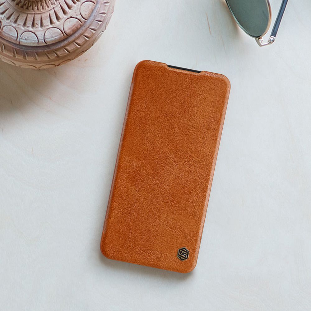 NILLKIN Protective Leather Phone Case For Xiaomi Redmi Note 8 Pro Smartphone - Brown