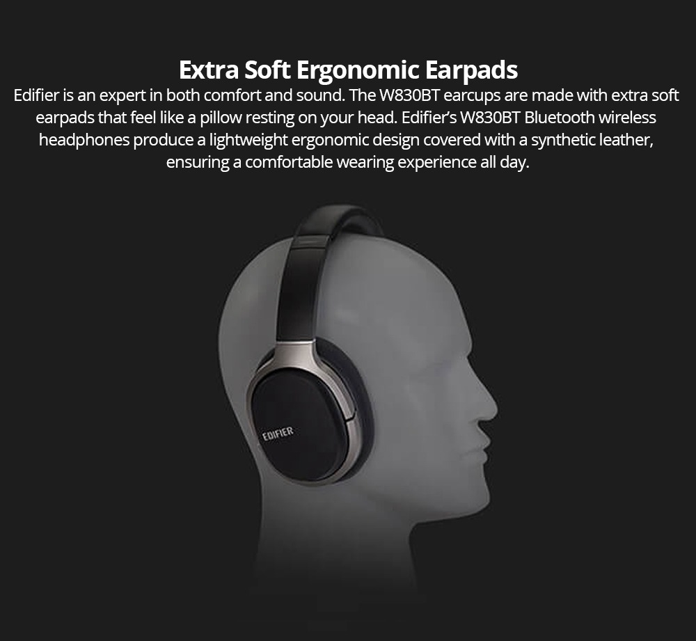 Edifier W830BT 3.5 mm Bluetooth Headphone Wired/Wireless 95 Hours Playtime Support NFC AUX With Mic