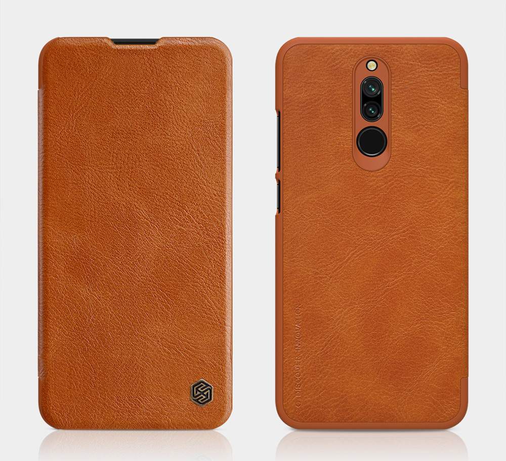 Nillkin Leather Phone Case For Xiaomi Redmi 8 Brown 