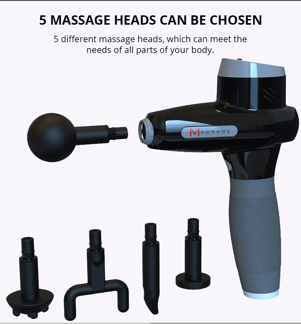 Electric Massage Gun Relax Muscle Therapy Device - Black