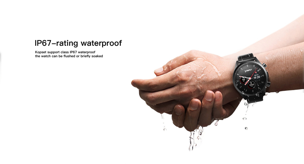 Kospet Hope 4G Smartwatch Phone Android 7.1 MTK6737 Quad Core 3G RAM 32G ROM 1.39 inch AMOLED Screen GPS WiFi Heart Rate Monitor Silicone Strap - Black