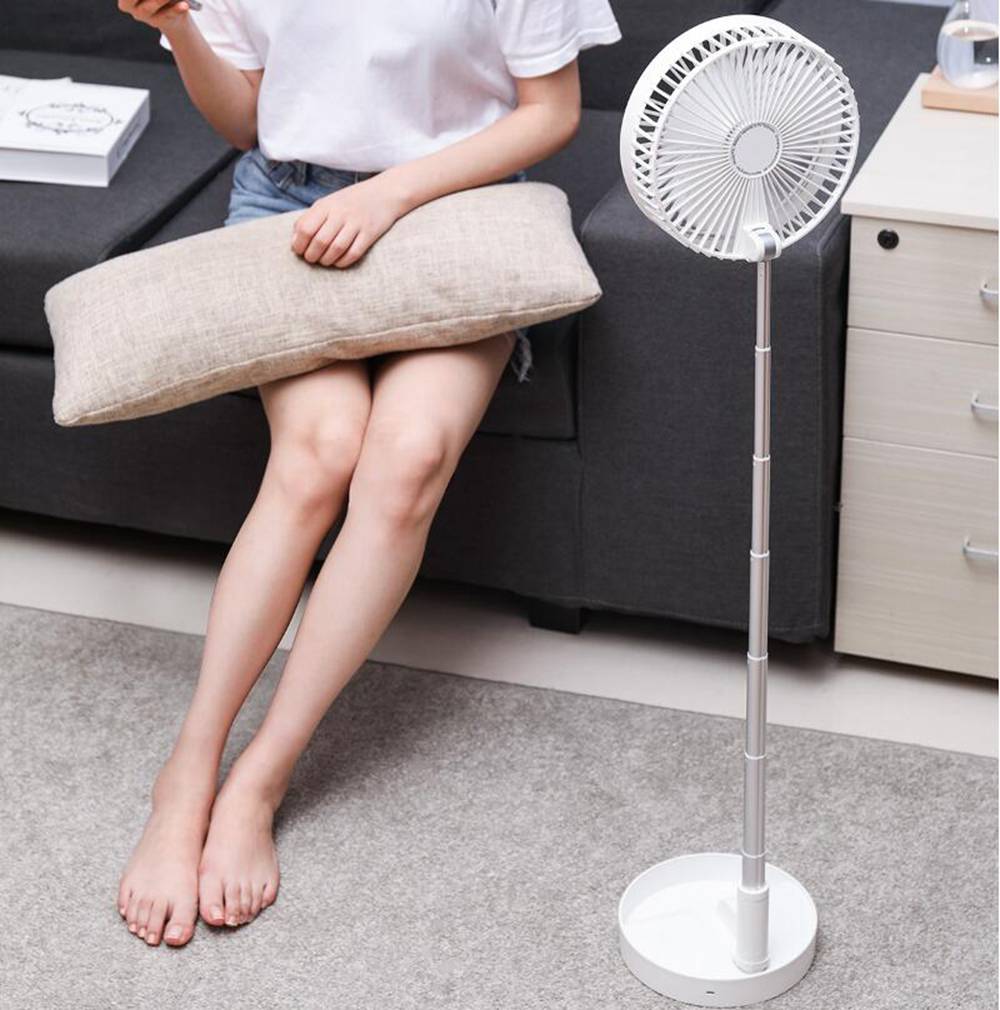 Mini Foldable Stretchable Fan Ultra Compact Pedestal Fan 7200mAh - Pink