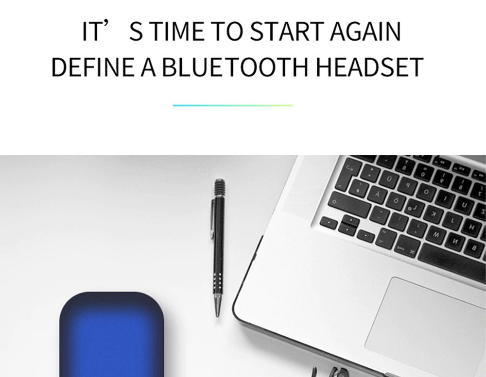 T1 Pro Bluetooth 5.0 TWS Earbuds IPX6 Unilateral Use 2200mAh Charging Box Siri Binaural Call Titanium Film Drivers