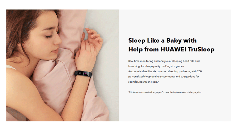 HUAWEI Honor Band 5 Smart Bracelet Blood Oxygen 0.95 Inch AMOLED Touch Large Color Screen 5ATM Heart Rate Monitor Swimming Posture Recognition Global Version - Black