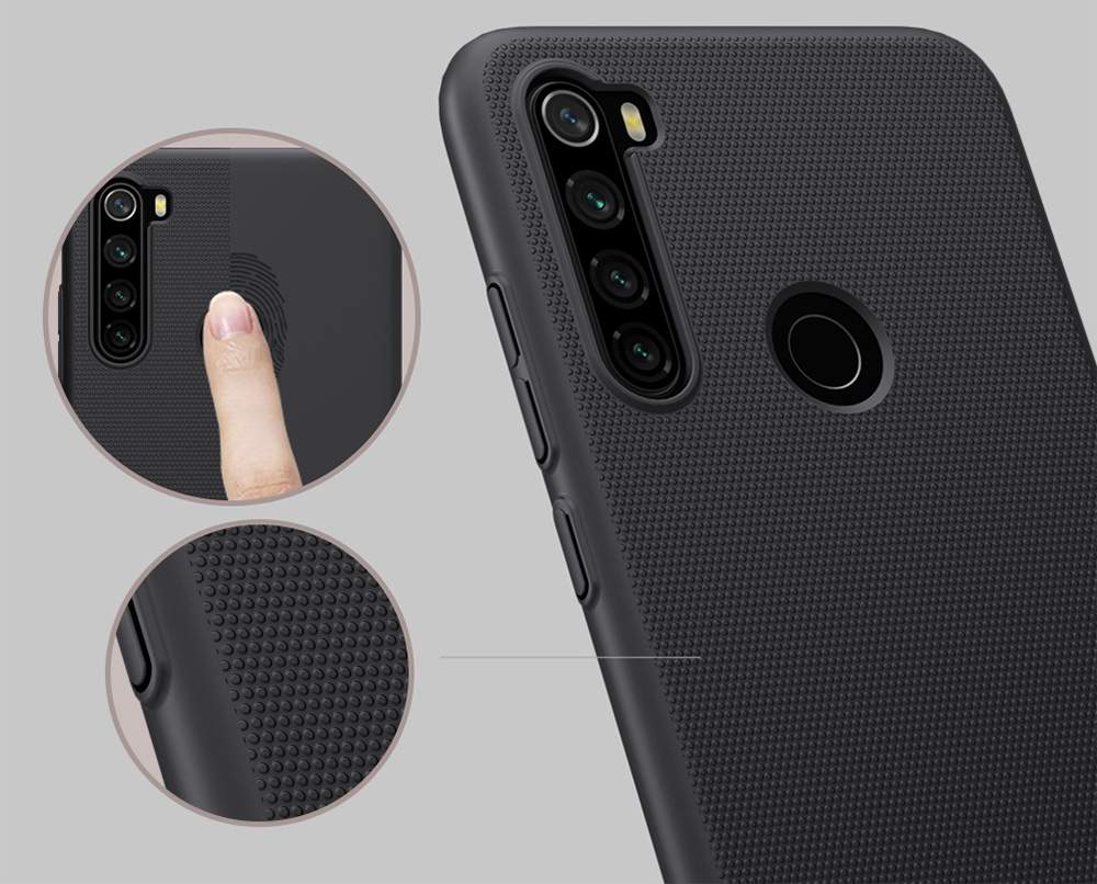 NILLKIN Protective Frosted PC Phone Case For Xiaomi Redmi Note 8 Smartphone - Black