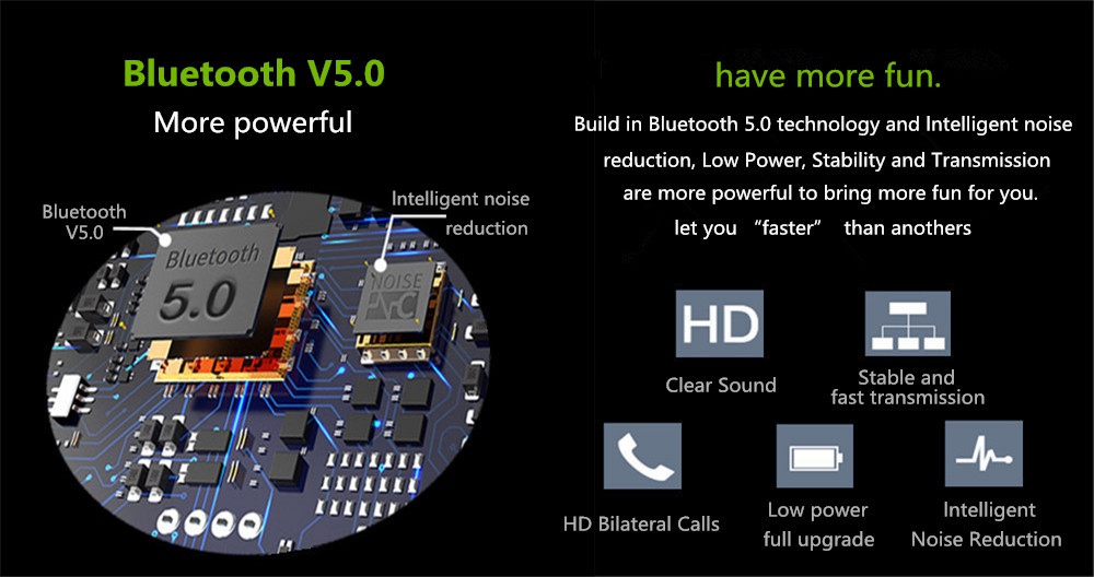 BINANI Mini A8 HiFi Bluetooth V5.0 Earbuds IPX5 Water Resistant 700 mAh Charging Box  -  Yellow