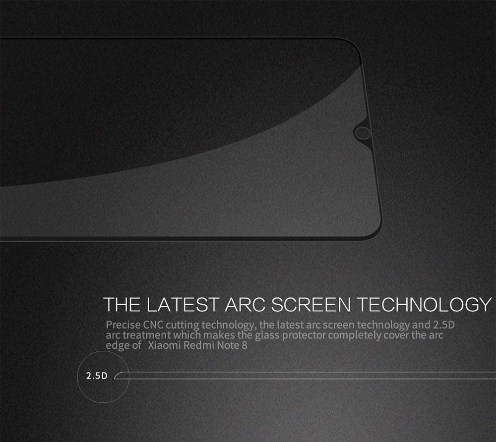 Nillkin CP+PRO Full Screen Anti-explosion Tempered Glass Screen Protector For Xiaomi Redmi Note 8 / Redmi Note 8T - Transparent