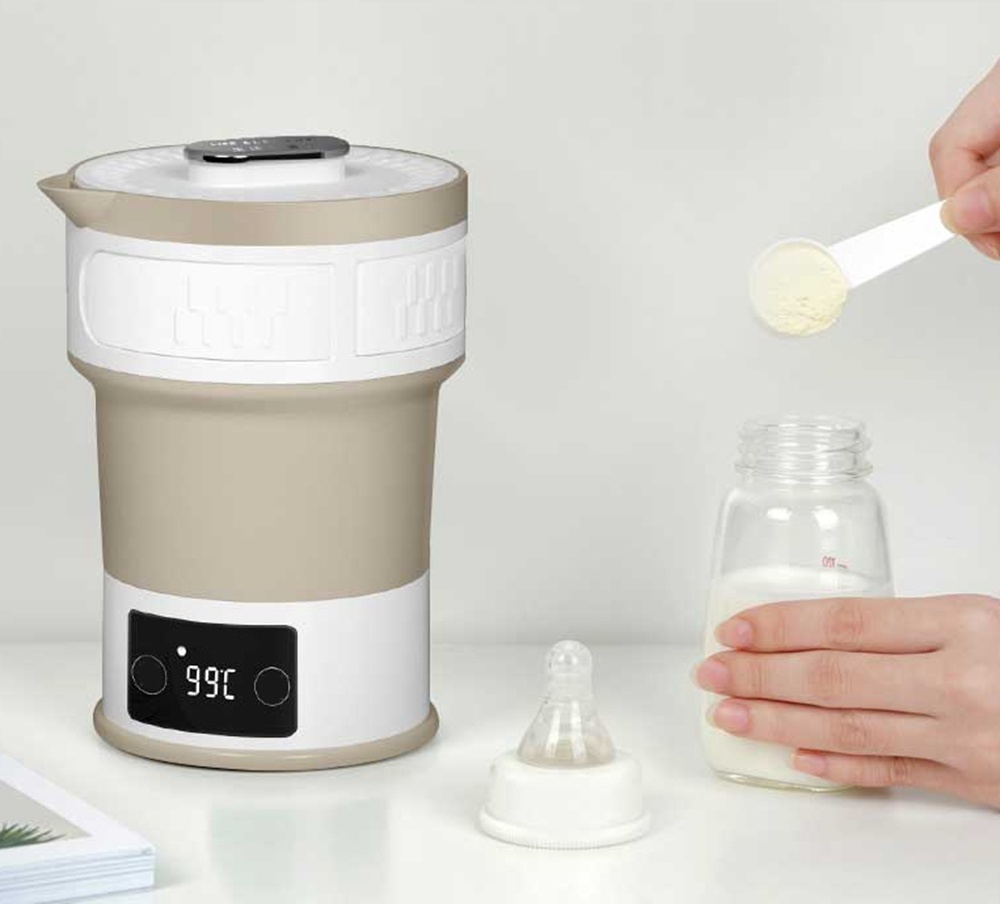 Life Element i25 Electric Folding Kettle 600ML Portable Ultrathin Boil Dry Protection For Travel - khaki