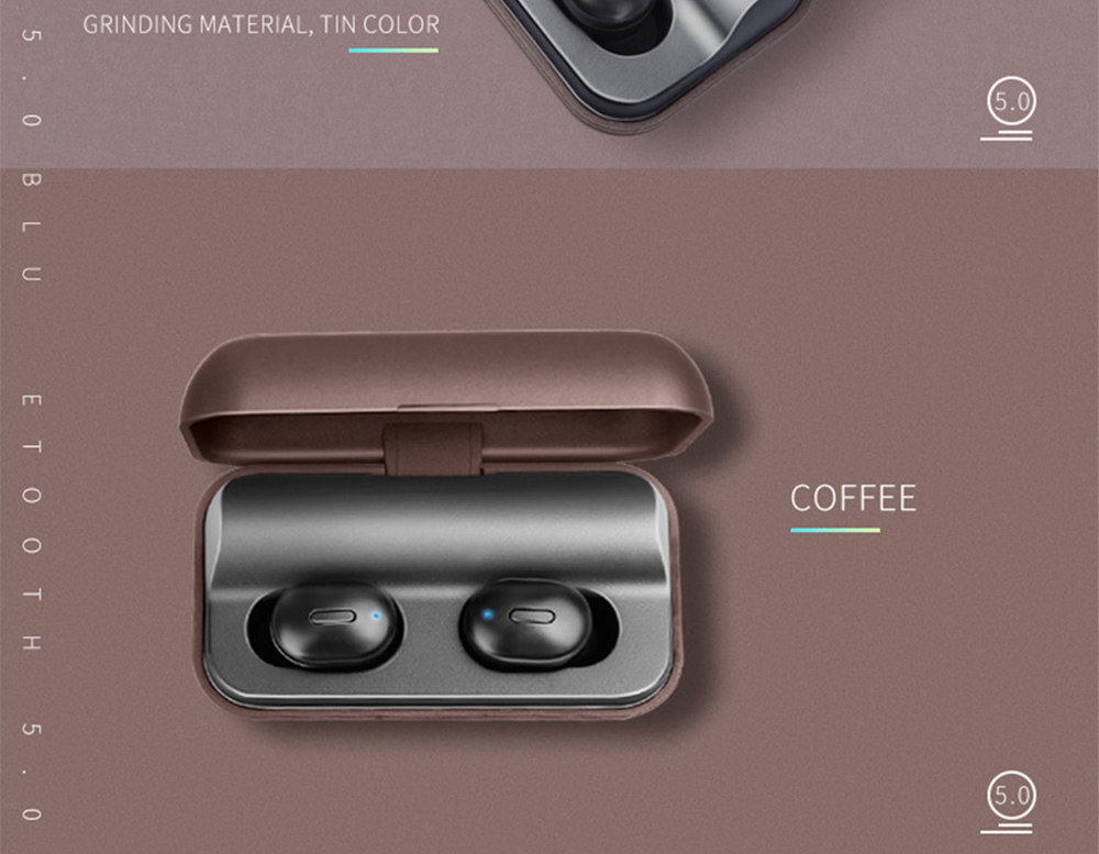 T1 Pro Bluetooth 5.0 TWS Earbuds Unilateral Use 2200mAh Charging Box Siri Binaural Call Titanium Film Drivers IPX6