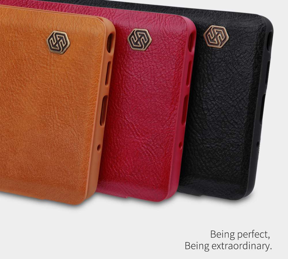 NILLKIN Protective Leather Phone Case For Samsung Galaxy Note 10+ / Note 10+ 5G Smartphone - Red