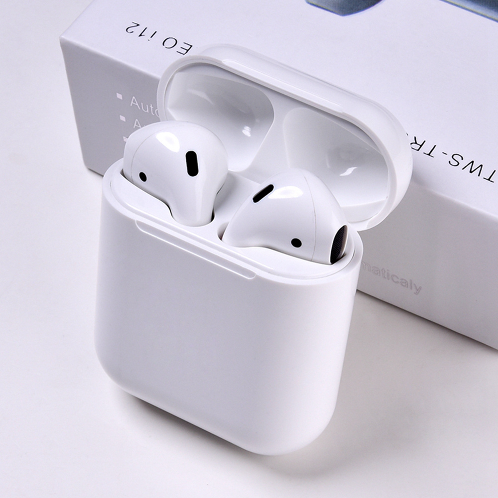 Apods i12 TWS Bluetooth 5.0 Earbuds HiFi Heavy Bass - White