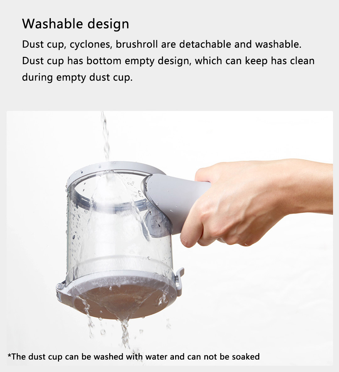 Xiaomi JIMMY JY51 Lightweight Cordless Stick Vacuum Cleaner 115AW Powerful Suction Anti-wrapped Brush Anti-mite Brush - Red