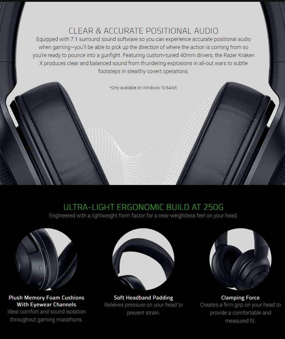 razer kraken x surround sound xbox one