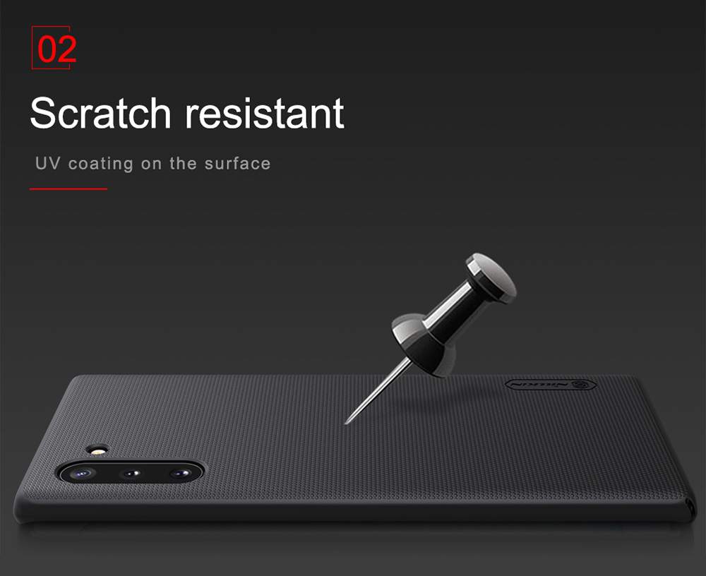 NILLKIN Protective Frosted PC Phone Case For Samsung Galaxy Note 10 / Note 10 5G Smartphone - Black