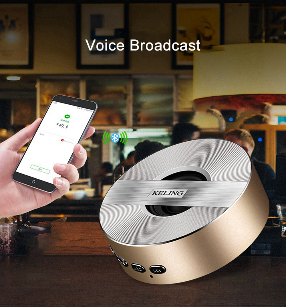 KELING A5 Portable Bluetooth Speaker Dual Bass - Black