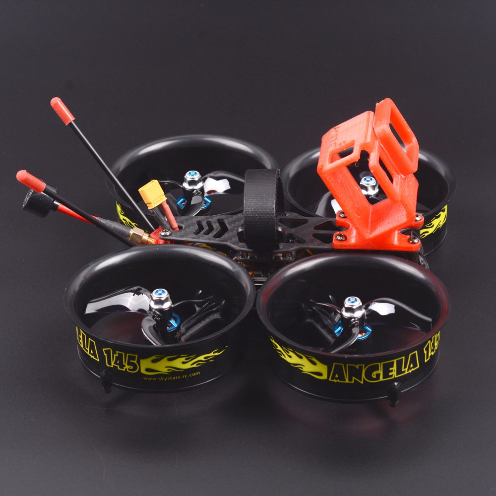 Skystars Angela 145 4K 3 Inch Whoop FPV Racing Drone F4 OSD 4 In 1 35A ESC 5.8G 500mW VTX Runcam Hybrid Cam BNF - Frsky R-XSR Receiver