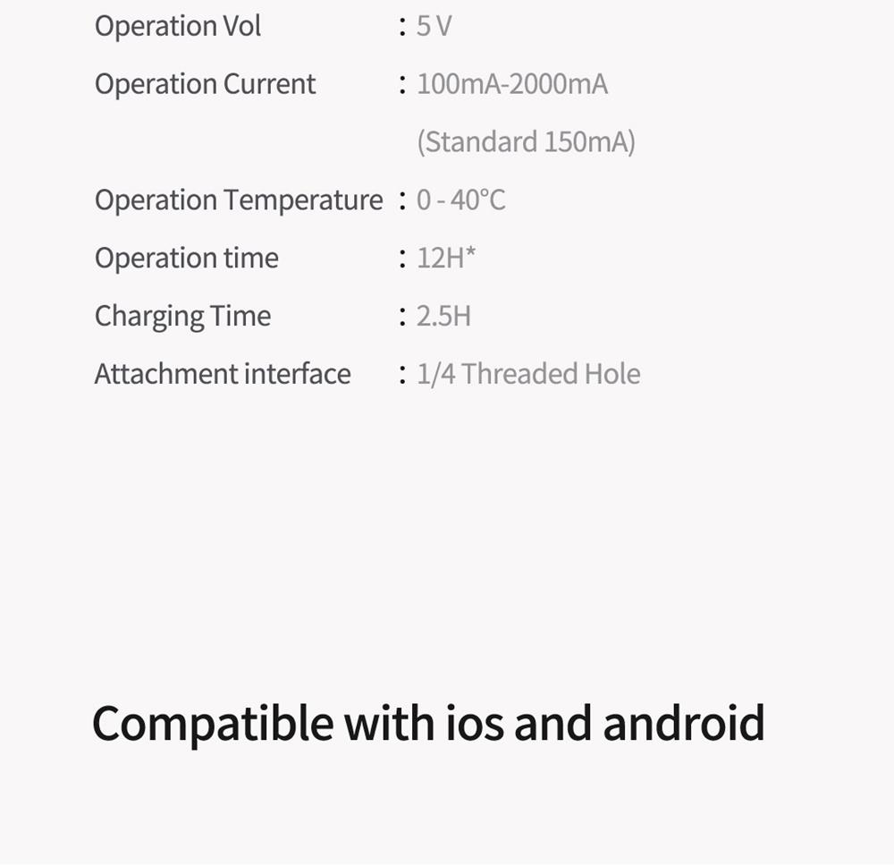 Funsnap Capture 2 3-axis Mobile Handheld Gimbal Stabilizer with Zooming Wheel Mode