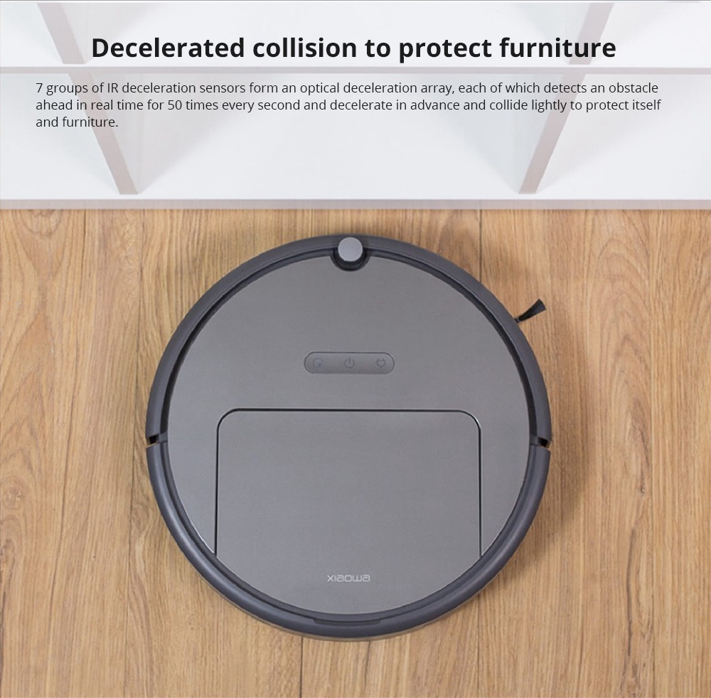 [HK Stock][International Version]Xiaomi Roborock Xiaowa E35 Vacuum Cleaner 2000Pa Suction 5200mAh Battery 2 In 1 Sweeping & Mopping - Black